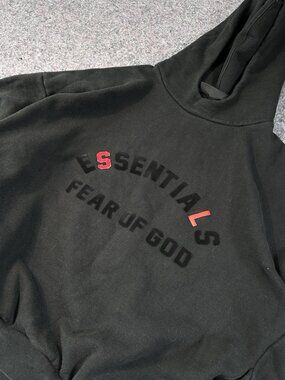 Essentials Fear of God Pullover Hoodie Sweatshirt - Mens Size S - Black